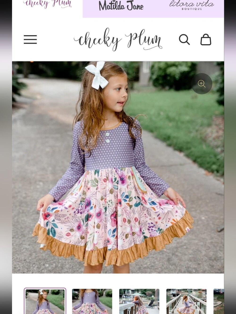 Cheeky Plum Elara Knit Dress in Blackberry Jam Baby Size 6/12m